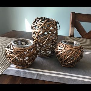 Basket candle set